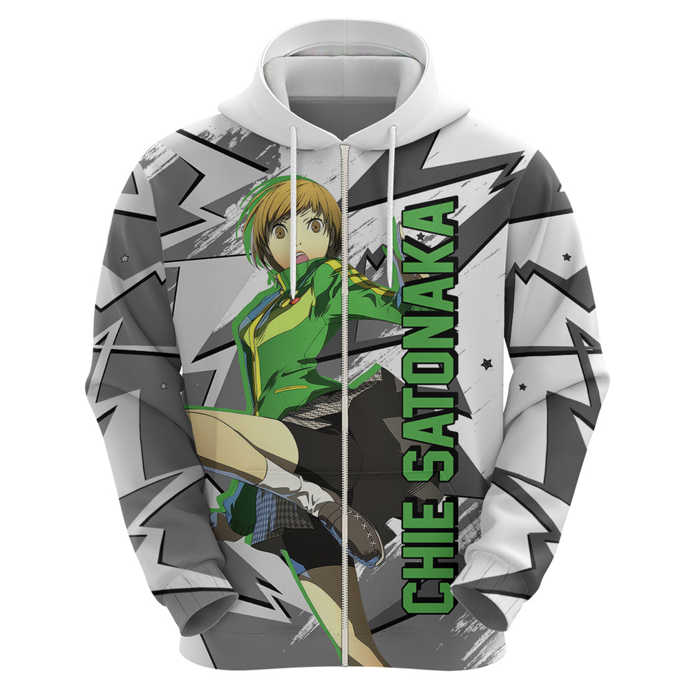 Chie Satonaka Persona Hoodie Anime Mix Polygon Cyber Style Chie Satonaka Persona Hoodie Anime Mix Polygon Cyber Style