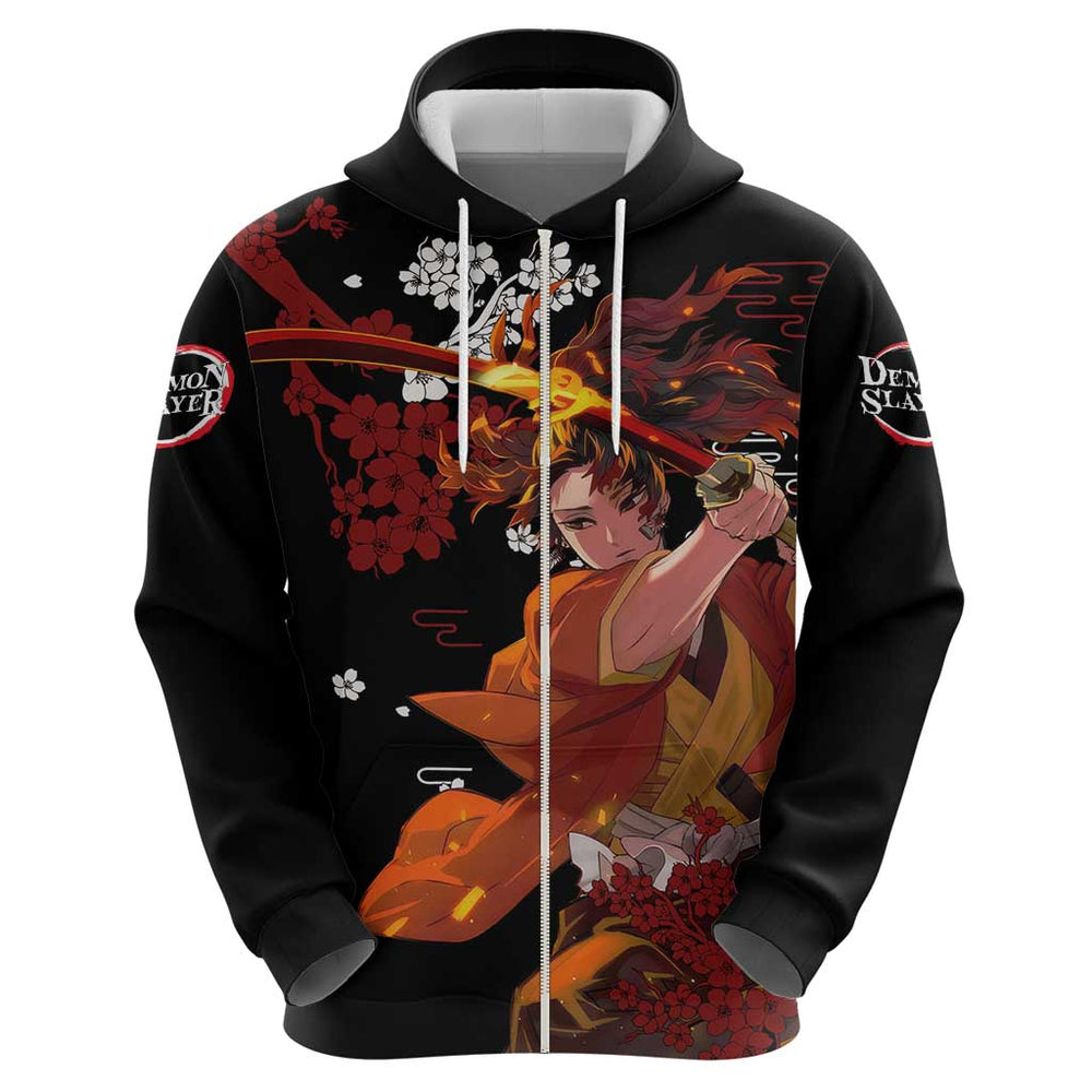 Yoriichi Tsugikuni - Demon Slayer Hoodie Anime Text Pattern Style Yoriichi Tsugikuni - Demon Slayer Hoodie Anime Text Pattern Style