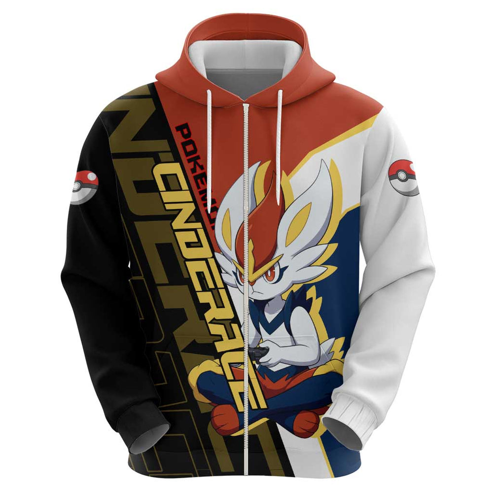 Cinderace Pok Hoodie Dynamic Retro Anime Style Cinderace Pok Hoodie Dynamic Retro Anime Style