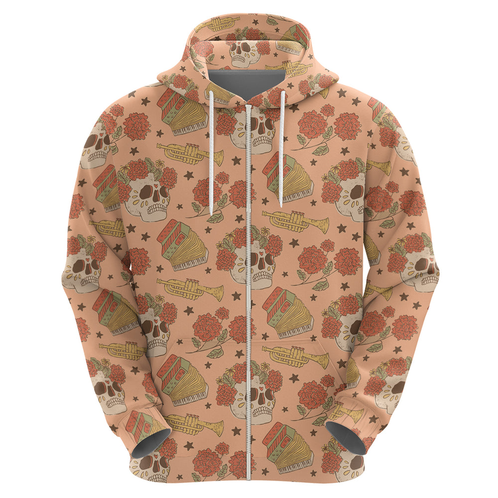 Day of the Dead Hoodie Sugar Skulls DT02 Day of the Dead Hoodie Sugar Skulls DT02