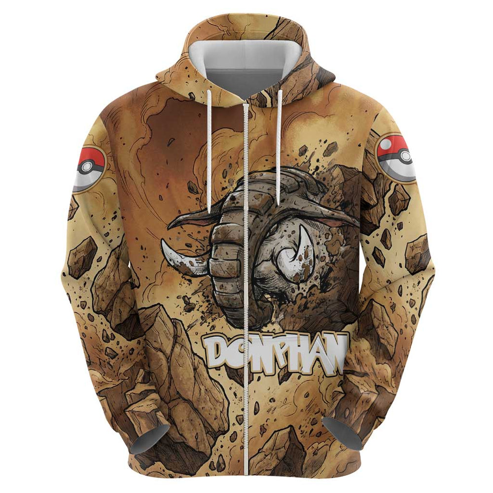 Donphan Hoodie Explosive Earthquake Comic Art Donphan Hoodie Explosive Earthquake Comic Art