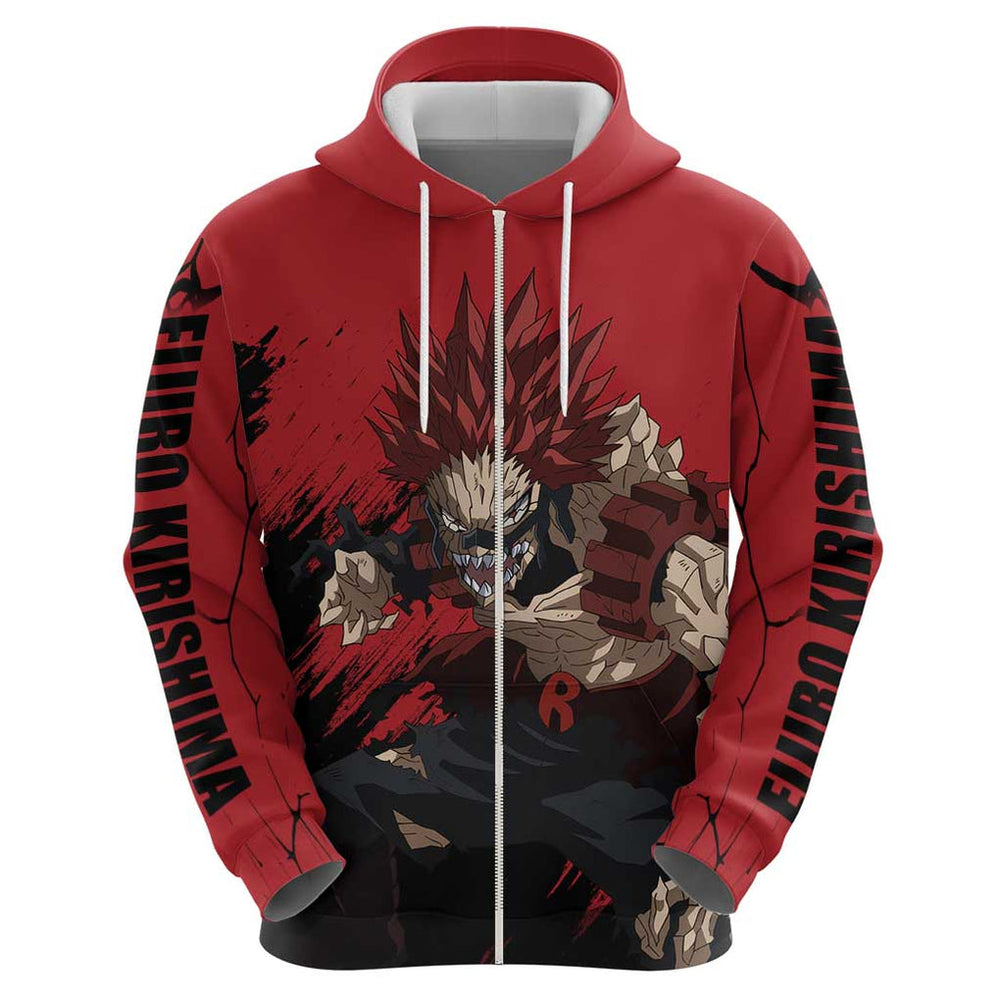 Eijiro Kirishima - My Hero Academia Hoodie Japan Anime Style Eijiro Kirishima - My Hero Academia Hoodie Japan Anime Style