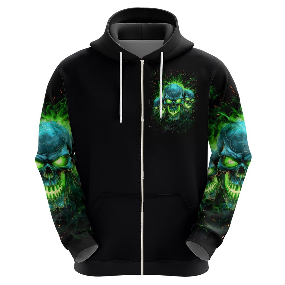 Flame Skull Hoodie I'm Never Alone My Demons Are Wit Me 24 7 DT01 Flame Skull Hoodie I'm Never Alone My Demons Are Wit Me 24 7 DT01