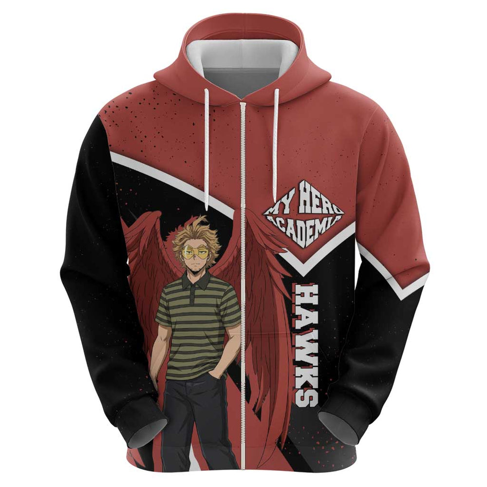 Hawks My Hero Academia Hoodie Anime Grunge Splatter Graphic Style Hawks My Hero Academia Hoodie Anime Grunge Splatter Graphic Style
